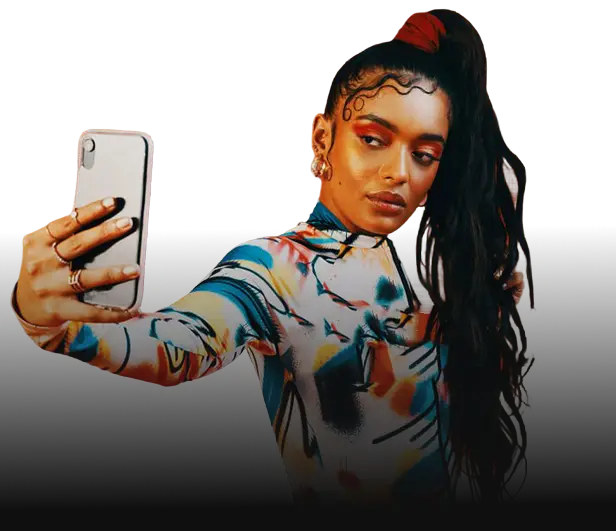 Woman Taking A Selfie With Smartphone